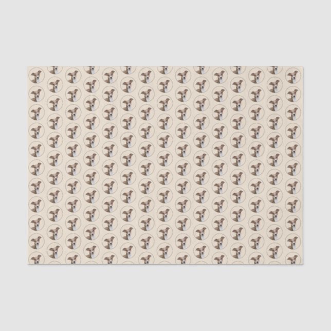 Papier Mousseline Peinture italienne Greyhound - Cute Original Chien (Recto)