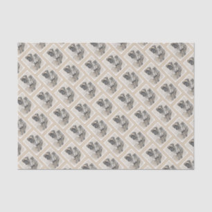 Papier Mousseline Peinture mastiff anglaise (Brindle) - Dog Art
