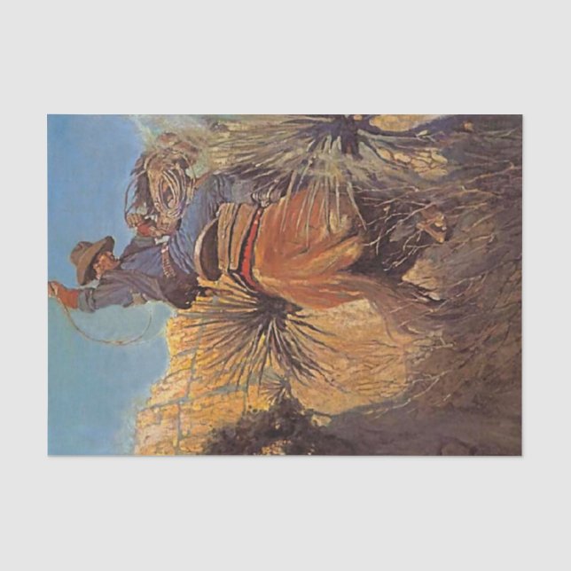 Papier Mousseline Peinture occidentale "Cheval qui saute du serpent" (Recto)
