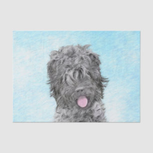 Papier Mousseline Peinture russe Terrier noir - Chien original migno