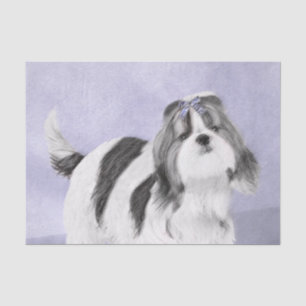 Papier Mousseline Peinture Shih Tzu - Cute Original Chien Art