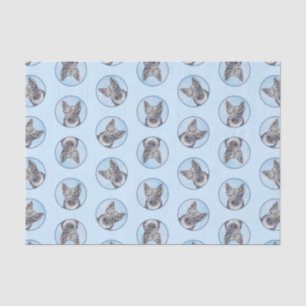 Papier Mousseline Peinture suédoise Vallhund Cute Original Chien Art