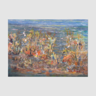 Papier Mousseline Peinture tropicale d'aquarium de poissons du monde