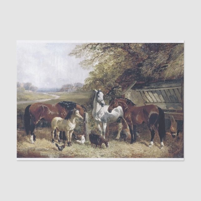 Papier Mousseline Peinture victorienne authentique (pas AI) de cheva (Recto)