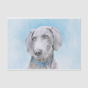 Papier Mousseline Peinture Weimaraner - Joli art original chien
