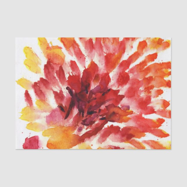 Papier Mousseline Peintures florales abstraites 5 d'aquarelle (Recto)