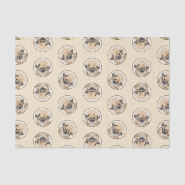 Papier Mousseline Pekingese Peinture Faune Cute Original Animal Chie (Recto)