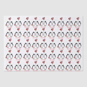 Papier Mousseline Penguin 40ème anniversaire ou tout autre mariage d