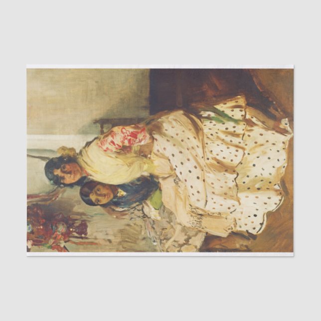 Papier Mousseline Pepilla et sa fille Joaquín Sorolla (Recto)