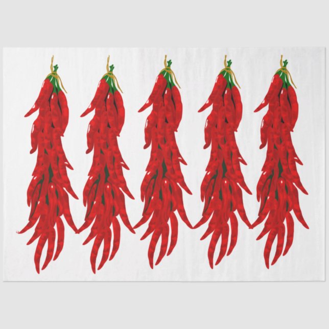 Papier Mousseline Peppers Chauds Séchés Découpage cuisine (Recto)