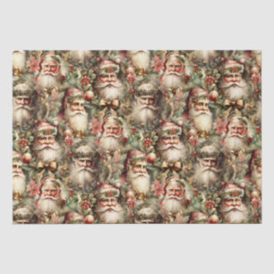 Papier Mousseline Père Noël À L'Ancienne Mode Avec Des Wreath