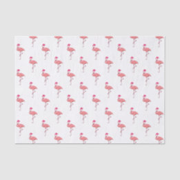Papier Mousseline Père Noël à motif flamant rose