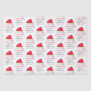Papier Mousseline Père Noël Baby Christmas Winter Red Baby shower
