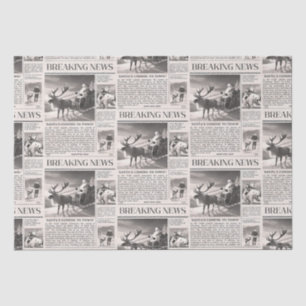 Papier Mousseline Père Noël Bear Breaking News Journal Christmas Dee