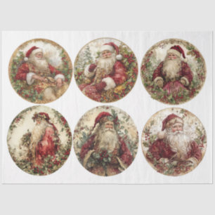 Papier Mousseline Père Noël Christmas Rounds