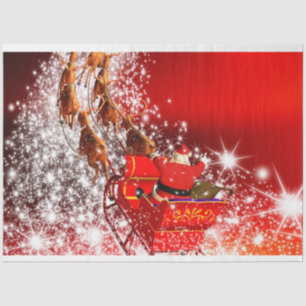 Papier Mousseline Père Noël et Sleigh