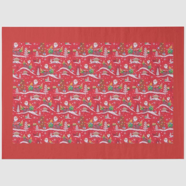 Papier Mousseline Père Noël Land (Recto)