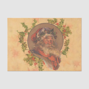 Papier Mousseline Père Noël Leyendecker Antique Victorien