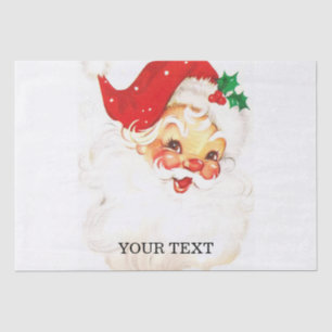 Papier Mousseline Père Noël rétro, doux Noël