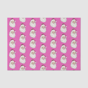 Papier Mousseline Père Noël rose chaud