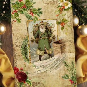 Papier Mousseline Père victorien Noël Ephémère florale
