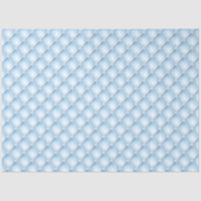 Papier Mousseline Perles bleues touffues (Recto)