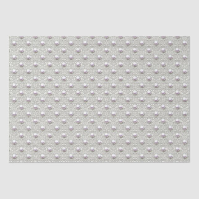 Papier Mousseline Perles & Dentelle (Recto)