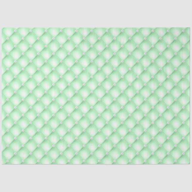 Papier Mousseline Perles Vertes Tufted (Recto)