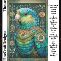 Perroquet Bleu Vert Exotique Steampunk DX7L Découp
