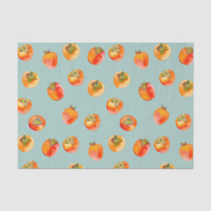 Papier Mousseline Persimon Fruit Carrelé