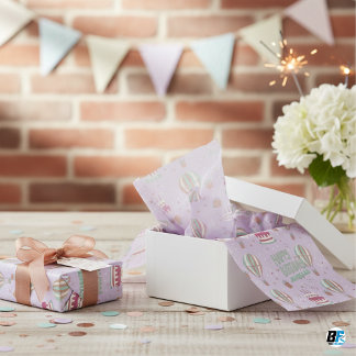 Papier Mousseline Personalized Name Hot Air Balloon Birthday Confeti