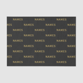 Papier Mousseline Personalized With Last Name or Nickname on Them