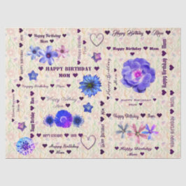 Papier Mousseline Personnalisable Joyeux Anniversaire Maman Lumière 
