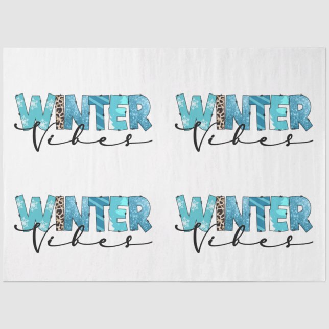 Papier Mousseline Personnaliser des vibrations d'hiver (Recto)