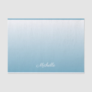 Papier Mousseline Personnel gradient ombre angel blue