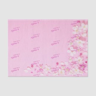 Papier Mousseline Pétale rose Pastel Floral Papier Tissu Personnalis