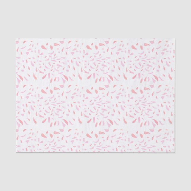 Papier Mousseline Pétales roses flottantes Aquarelle Papier Tissu (Recto)