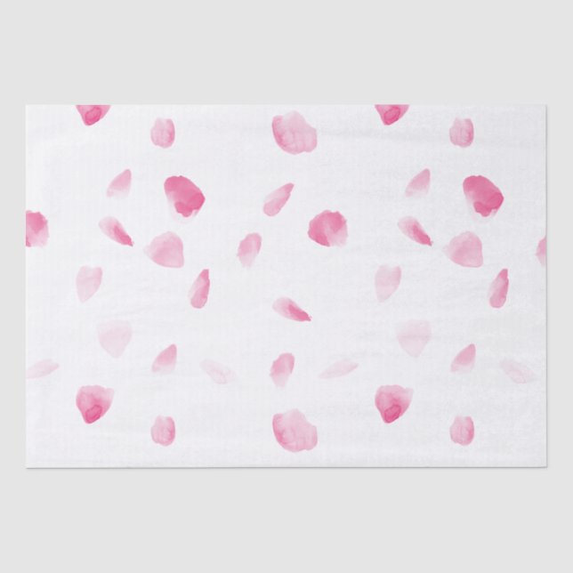 Papier Mousseline Pétales Roses romantiques (Recto)