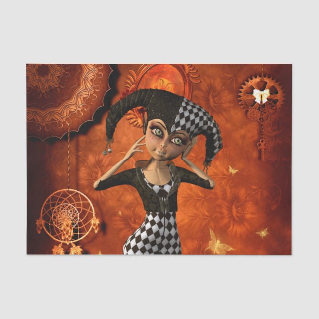 Papier Mousseline Petit arlequin mignon (Recto)