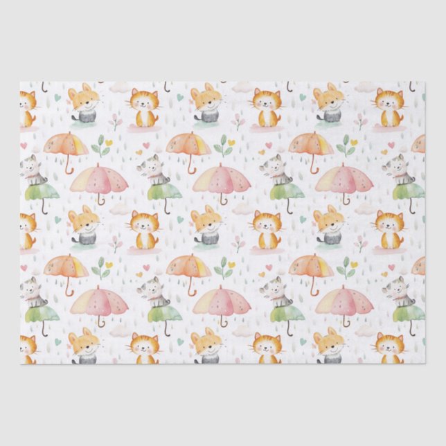 Papier Mousseline Petit cadeau pour bébé Animaux (Recto)