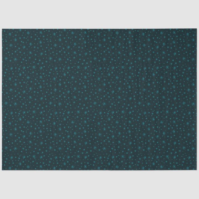 Papier Mousseline Petit Dainty Blue Snowflakes Noël (Recto)