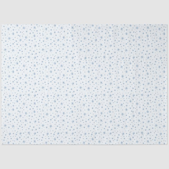 Papier Mousseline Petit Dainty Blue Snowflakes Noël (Recto)