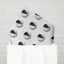 petit motif de ballons de basket gris noir