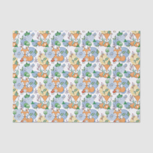 Papier Mousseline Petit motif mignon de Fox