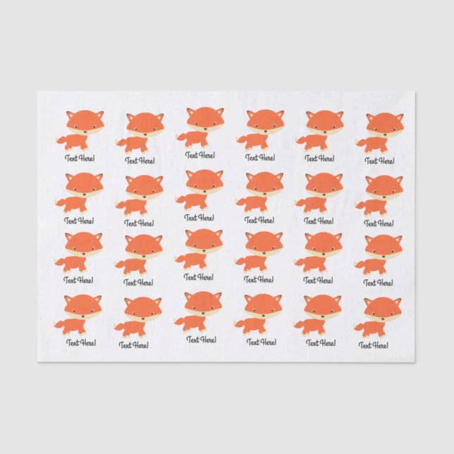 Papier Mousseline Petit renard (Recto)