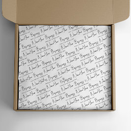 Papier Mousseline Petit script Nom d'entreprise et emballage du site