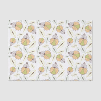 Papier Mousseline Petite coccinelle drôle et feuilles sans couture m