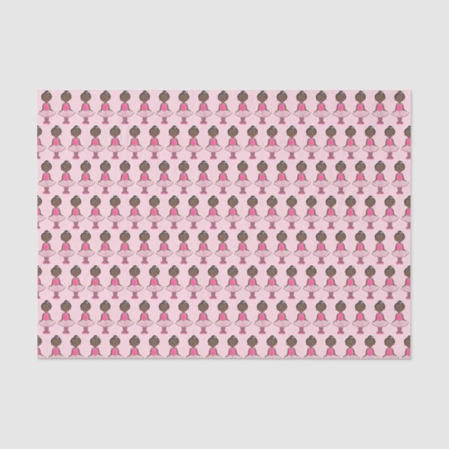 Papier Mousseline Petite danseuse de ballet rose Tutu Ballerina Rose (Recto)