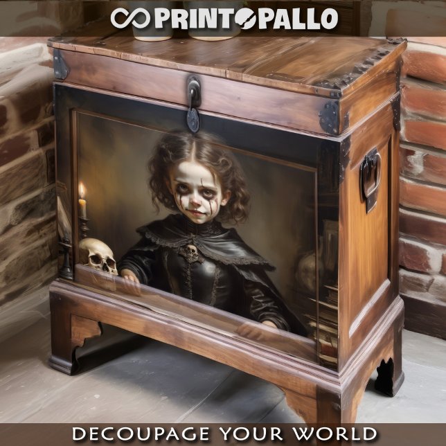 Papier Mousseline Petite fille noble maudite dans le style gothique (Créateur téléchargé)