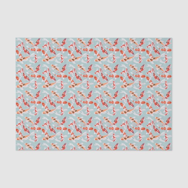 Papier Mousseline Petite impression Koi (Recto)